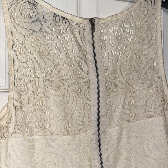 American Rag Cie Off White Ivory Lace Fit & Flare Sleeveless Dress - Picture 7 of 10